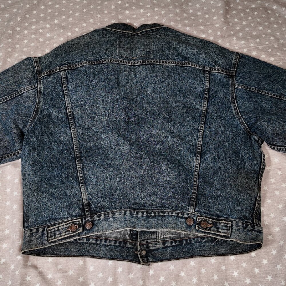 🔥 Vintage Levi’s Acid Wash Denim Trucker Jacket - XL - 80s/90s Style 🔥 - Picture 7 of 10